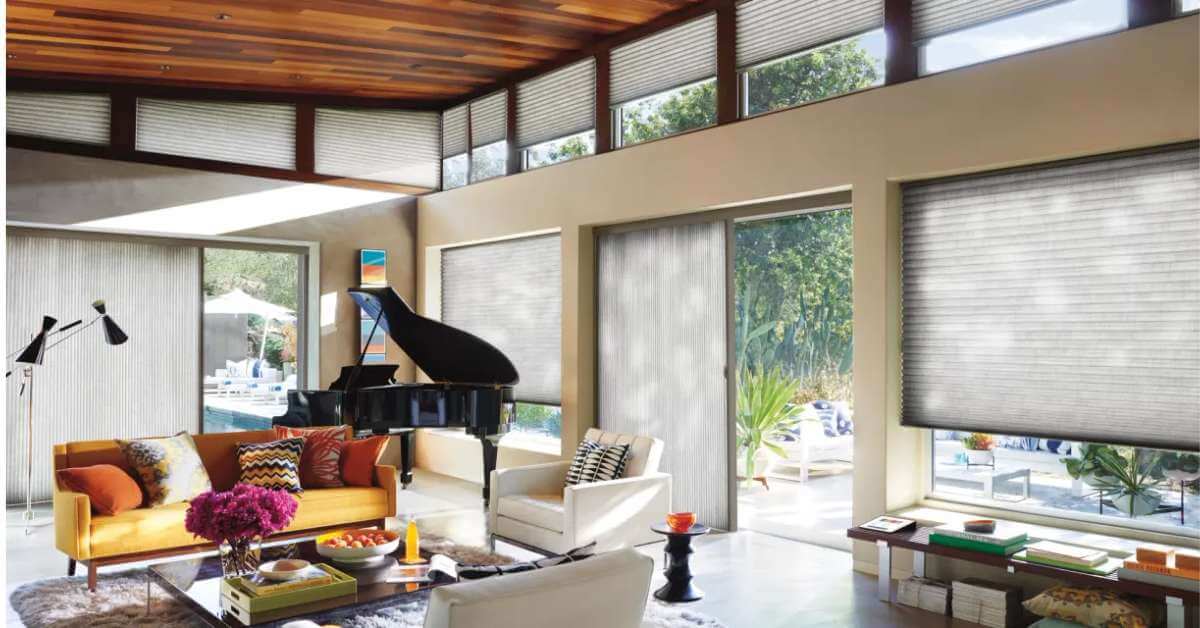 Need privacy without completely blocking off natural light? Cellular shades do this gracefully. The combination of opacity options and flexible control mechanisms lets you maintain your space’s openness without sacrificing your comfort or discretion.