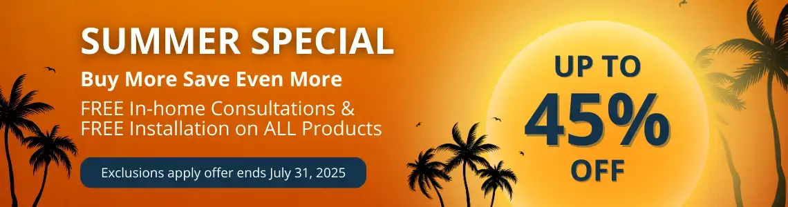 excellent blinds and shutters summer special banner